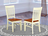 Wec-bmk-w East West Furniture Weston Room Chairs Wooden Seat 696534916612