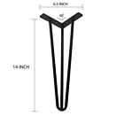 Wml143 Blk X 4 Welland Llc Hairpin Table Leg Set Of