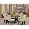 X676el635-7 East West Furniture Dining Table Set Upholstered Dinin 840017362094 X676el635-7 East West Furniture Dining Table Set Upholstered Dinin 840017362094
