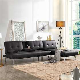 Yaheetech 646254680652 66 Inch Fabric Sofa Contemporary 3-seater Grey Full Yaheetech 646254680652 66 Inch Fabric Sofa Contemporary 3-seater Grey Full