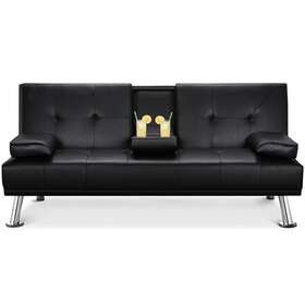 Yaheetech 646254768435 Modern Recliner Couch Faux Leather Futon Sofa Bed Black Full Yaheetech 646254768435 Modern Recliner Couch Faux Leather Futon Sofa Bed Black Full
