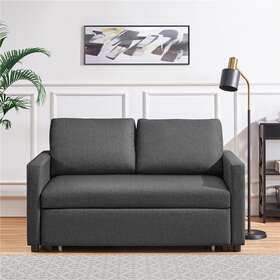 Yaheetech 846255017659 Convertible Sofa Bed Trundle Loveseat Pull-out Yaheetech 846255017659 Convertible Sofa Bed Trundle Loveseat Pull-out