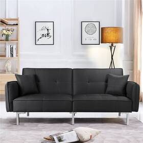 Yaheetech 846255017703 Futon Sofa Bed With Fabric Cover Adjustable