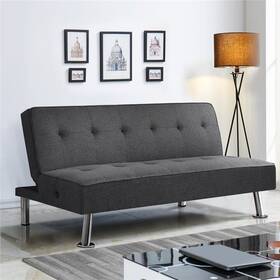 Yaheetech 846255017727 Modern Tufted Fabric Futon Bed Convertible With Usb Yaheetech 846255017727 Modern Tufted Fabric Futon Bed Convertible With Usb