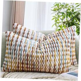 Amb1025d-1z Yahong Commodity Set Of 2 Boho Chenille Pillow Cover Decorative 20 Inch X 12 Pack Brown Amb1025d-1z Yahong Commodity Set Of 2 Boho Chenille Pillow Cover Decorative 20 Inch X 12 Pack Brown