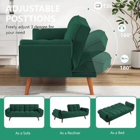 Yangming 732859186924 75.39 Inch Futon Sofa Bed Convertible Upholstered Couch Sleeper With Reclining Yangming 732859186924 75.39 Inch Futon Sofa Bed Convertible Upholstered Couch Sleeper With Reclining