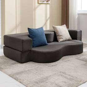 111862130 Zafly Full Size Convertible Futon Sofa Bed Foldable Foam Sleeper Dark Grey 111862130 Zafly Full Size Convertible Futon Sofa Bed Foldable Foam Sleeper Dark Grey