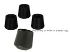 Zz00802 Akoak Pieces Table Chair Rubber Leg Tips Caps Inch Black