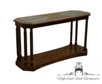 Broyhill Furniture Walnut Italian Contemporary 50" Glass Topped Accent Sofa T.... Fixed Price $651.99.