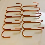 Copper Hooks For Hanging Pots And Pans, Pretzel Rack, Right ANGLE/90 -12 Pcs. Fixed Price $28.40.