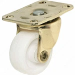 Plate Casters White 1/4" Light-duty Furniture 32253 Madico Faultless Set. Fixed Price $5.99.