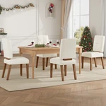 Set 4 Dining Chairs Kitchen Solid Wood Side High Back With Soft Cushion. Fixed Price $299.99.