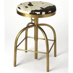 Butler Specialty Metal Bar Stool Chair Gold - Rotating Round Seat & Footrest. Fixed Price $367.99.