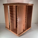 Vintage Custom Oak 64 Disc Rotating Cd Rack All Wood Handmade Dovetail Joints. Fixed Price $148.87.