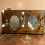 Ethan Allen Hall 2 Mirror Coat Rack Old Tavern Antiqued Pine Nice Rare Fast Ship. Fixed Price $250.00.