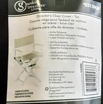 Garden Treasures Directors Chair Replacement Cover #0313909 White / Ivory Canvas. Fixed Price $19.99.