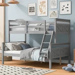 Twin Over Full Bunk With Ladder, Safety Guardrail, Perfect For Bedroom. Fixed Price $659.99.