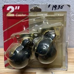 Shepherd Hardware #9355 Black With Gold Hooded Plate Casters 2 Pack Of New!. Fixed Price $15.99.