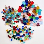 Star Cube Disc Beads Czech Glass 275 Piece Lot Rainbow Colors Craft Jewelry Art. Fixed Price $25.00.