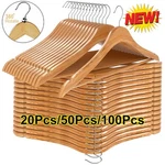 Wooden Hangers Pack Of 20 & 50 100 Suit Premium Natural Finish Home Us. Fixed Price $96.99.