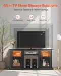 Uimoso Stand Entertainment Media Center For Tv's Up 65" W/storage Cabinets. Fixed Price $126.99.