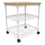 Safco Products Deskside Wire Machine Stand White With Laminate Top. Fixed Price $164.59.