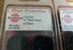 Faultless Black Plastic Floor Protection Leg Tips Lot #31898 Usa Made. Fixed Price $12.95.