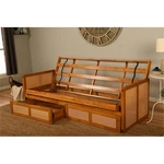 Pemberly Row Wood Futon Frame With Storage - Mattress Not Included. Fixed Price $629.32.