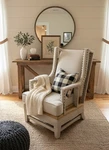 Uttermost Schafer Wingback Accent Chair 23615 Nailhead Upholstered Gray. Fixed Price $450.00.