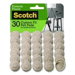 Scotch Custom Fit Felt Pads, 1.5" Dia, Beige, 30/PACK. Fixed Price $19.77.