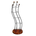Vintage Atlantic Wave Gaming Storage Tower Rack Metal Wire Wood Base 45 Cd's. Fixed Price $44.99.