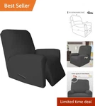 4-PIECE Stretch Microfiber Recliner Slipcover Dark Gray Soft Protector. Fixed Price $37.75.