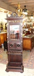 French Antique Oak Brittany Hall Tree Stand / Coat Rack Mirror Umbrella. Fixed Price $2250.00.