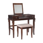 Linon Home Decor Clarkia The Angela Walnut Vanity Set Storage Table/bench Newbox. Fixed Price $228.00.