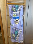 Disney Pixar Monsters Inc Plush Throw Blanket Mike Sulley 50X70 Purple Nwt. Fixed Price $45.00.