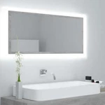 Vidaxl Led Bathroom Mirror Concrete Gray 39.4"X3.3"X14.6" Acrylic. Fixed Price $129.07.