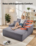 Chaise Lounge Chair, 48 Boneless Indoor, Modern Upholstered Ove. Fixed Price $413.56.