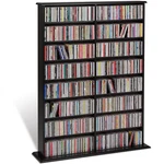 2 Column Display Cabinet Media, Double Width Wall Storage, Deep Black. Fixed Price $260.99.