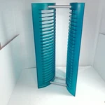 Atlantic Cd Tower Rack Holder Futuristic Modern Atomic Turquoise Green Teal. Fixed Price $96.00.