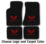 4PC Carpet Floor Mat Set For 1982-2002 Firebird Trans Am Choose Logo & Color. Fixed Price $145.40.