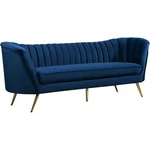 Meridian Furniture Margo Navy Velvet Sofa. Fixed Price $1167.29.