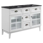 Modway Isle 48" Wood/ceramic Double Bathroom Vanity Cabinet White/black. Fixed Price $934.61.
