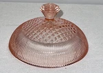 Jeannette Homespun Pink 4 Butter Dish * Cover Only. Fixed Price $12.00.
