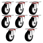 8 Pcs 3" Swivel Caster Wheel Base With Steel Ball Bearings Top Plate Hard Rubber. Fixed Price $21.99.