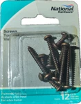 National #N206-078/V211S 1PK Of 12PCS Frt Bkt Screws-brand New-ships 24 Hrs. Fixed Price $11.88.