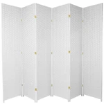 Oriental Furniture 7 Ft. Tall Woven Fiber Room Divider - White 6 Panel. Fixed Price $422.54.