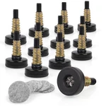 Adjustable Furniture Levelers Includes Felt Pads For Protection 12-PACK Black. Fixed Price $21.23.
