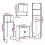 Vidaxl 4 Piece Bathroom Furniture Set Black Engineered Wood. Fixed Price $604.80.