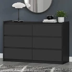 47" Wide Black 6-DRAWER Dresser Simply Modern Storage Organizer For Bedroom. Fixed Price $325.99.