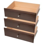 Closetmaid 24" W. X 8" H. 14" D. Espresso Brown Drawer 3-PACK Nob. Fixed Price $151.99.